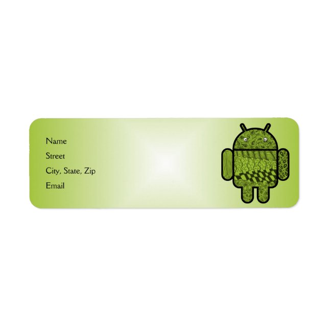Etiqueta Carácter de garabato paisley para Android™ (Frente)