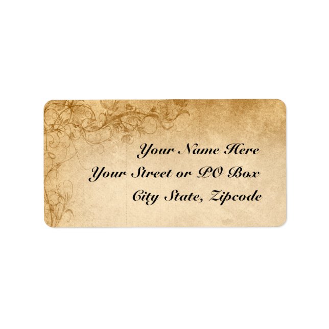 Etiqueta Caramel Brown y Rosa Boda (Frente)