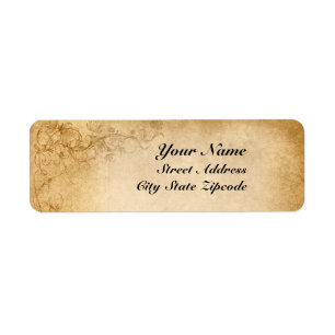 Etiqueta Caramel Brown y Rosa Boda