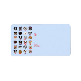 Etiqueta Caras De Perro Del 4 De Julio