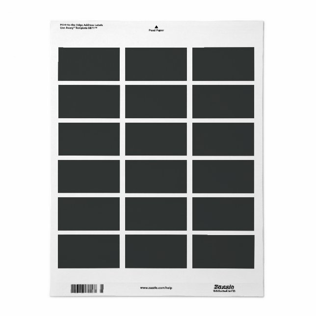 Etiqueta Carbón (color sólido) (Hoja Entera)