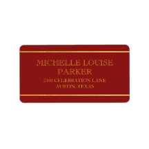 Cardenal dorado interminable rojo personalizado