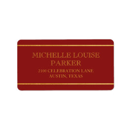 Etiqueta Cardenal dorado interminable rojo personalizado