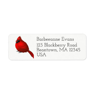 Etiqueta Cardenal rojo Bonito personalizado