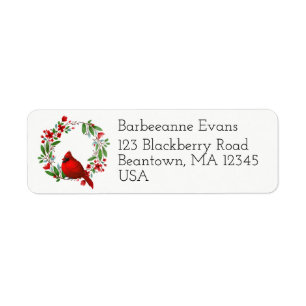 Etiqueta Cardenal rojo bonito y coraje personalizado