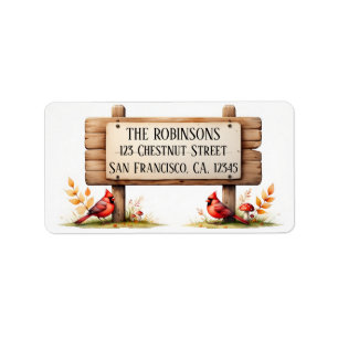 Etiqueta Cardenales de cascada con hongos