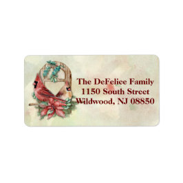 Etiqueta Cardenales de invierno emparejan con Poinsettia