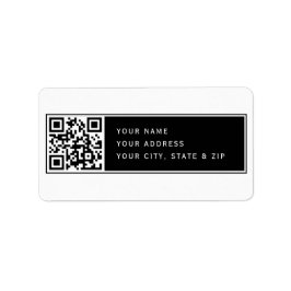Etiqueta Carga tu propio código QR | Dirección de devolució