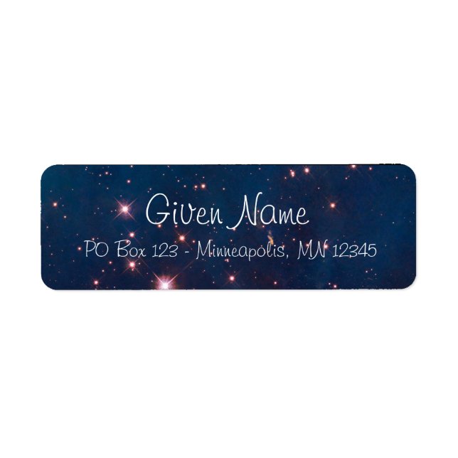 Etiqueta Carina Nebula Foto Celestial (Frente)