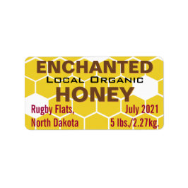 Etiqueta Cariño orgánica local encantada