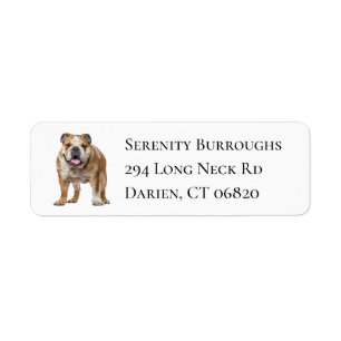 Etiqueta Cariñosa Madre de Perro Bulldog Inglés Cachorro Bu