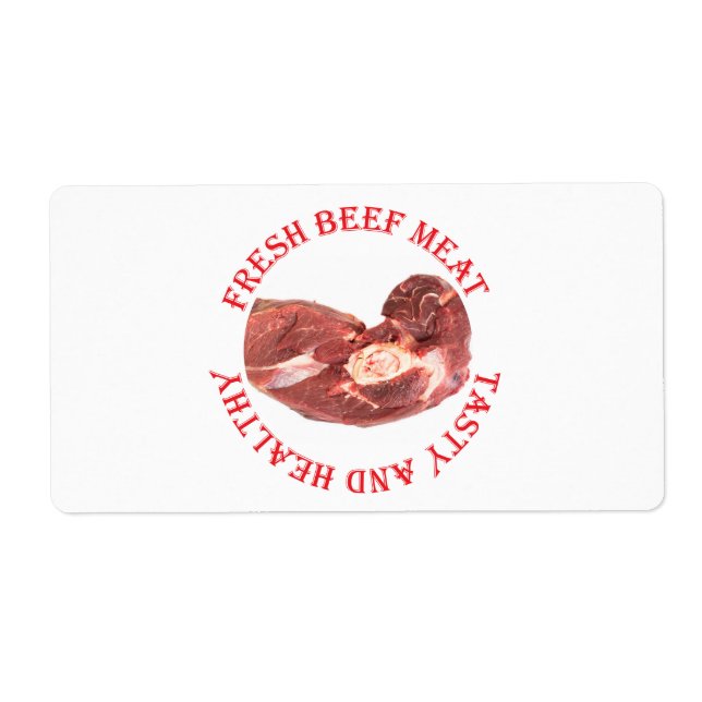 Etiqueta Carne fresca de carne de vacuno (Frente)