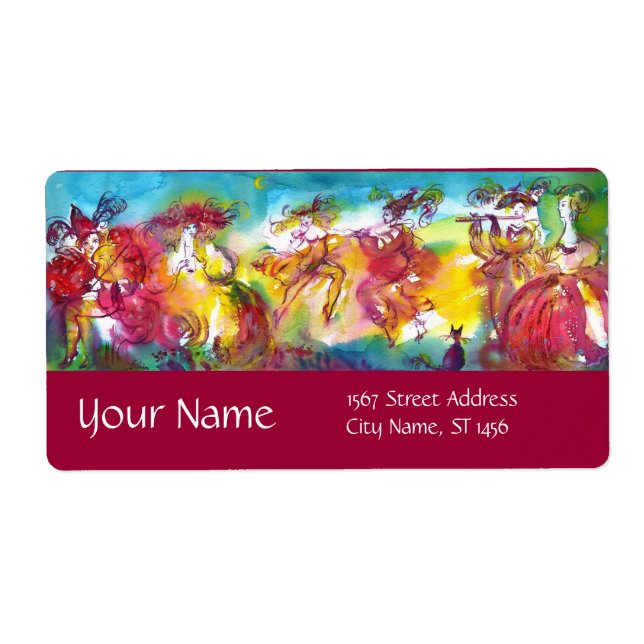 Etiqueta CARNIVAL NIGHT / Venetian Masquerade,Dance Music (Frente)