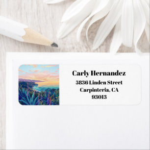Etiqueta Carpinteria California Ventura Return Address