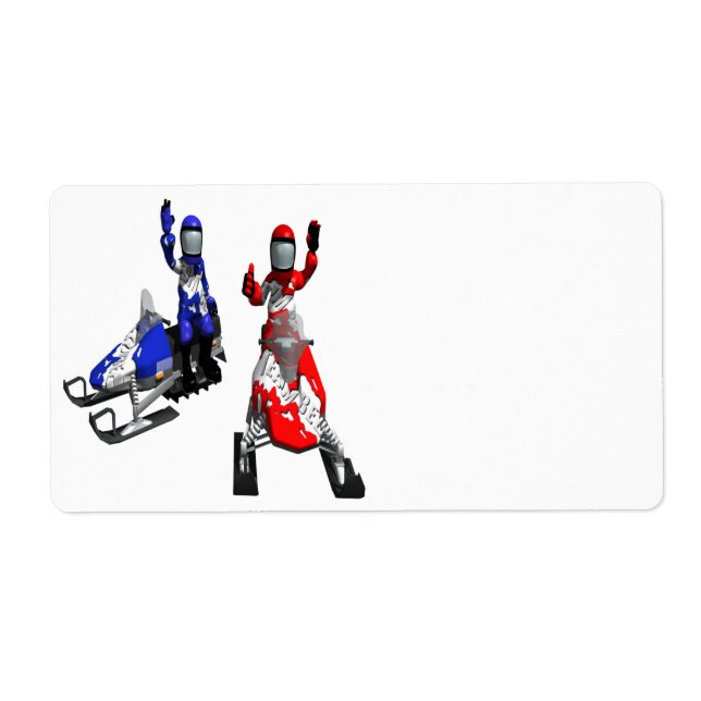 Etiqueta Carrera Snowmobile (Frente)