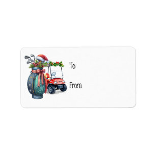Etiqueta Carro de golf con Navidades de bolsos y regalos pa
