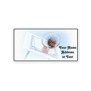 Etiqueta Carrote De Baloncesto Con Baloncesto