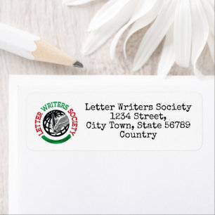 Etiqueta Cartas de dirección de retorno de la sociedad de e