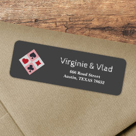 Etiqueta Cartas de reproducción de vintage Colores de direc