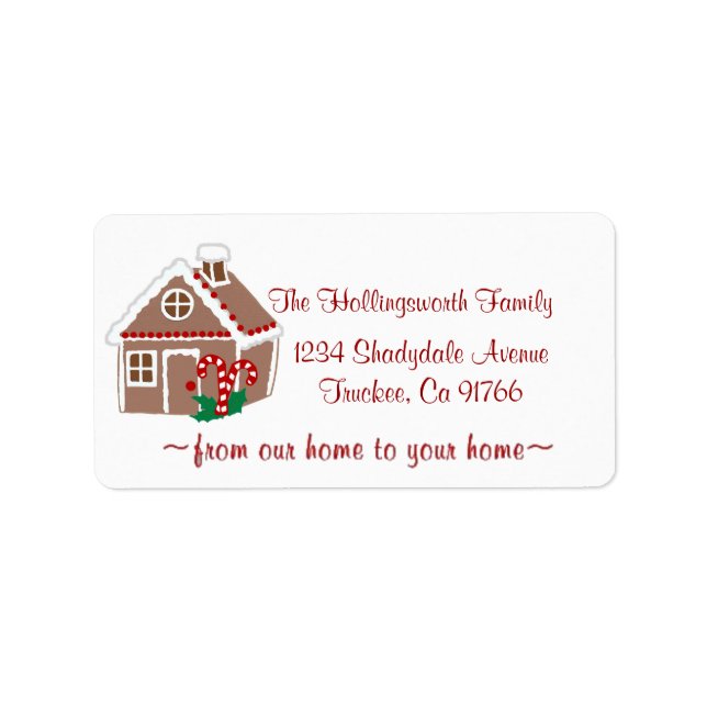 Etiqueta Casa de Gingerbread (Frente)