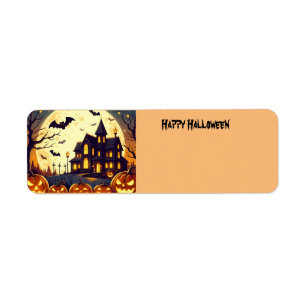 Etiqueta Casa de Halloween
