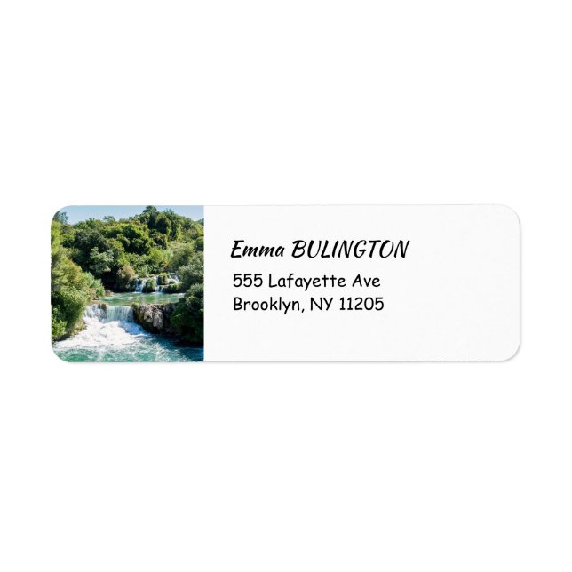 Etiqueta Cascada en el Parque Nacional Krka - Dalmatia, Cro (Frente)