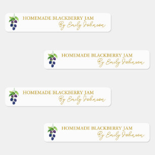 Etiqueta casera Blackberry Jam Thin