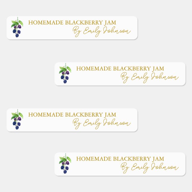Etiqueta casera Blackberry Jam Thin (Grupo)