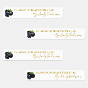 Etiqueta casera Blackberry Jam Thin