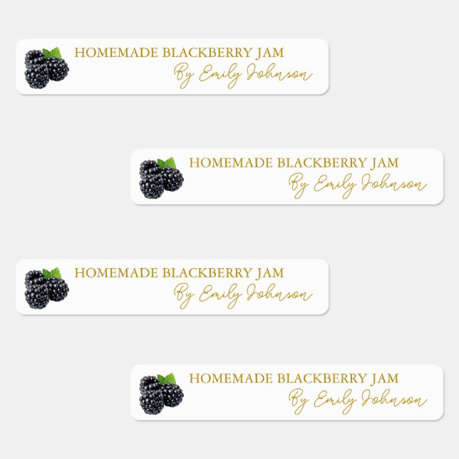 Etiqueta casera Blackberry Jam Thin (Grupo)