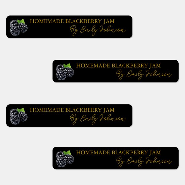 Etiqueta casera Blackberry Jam Thin (Grupo)