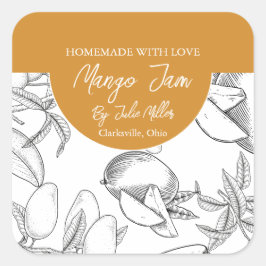 Etiqueta casera de mango de color negro y blanco