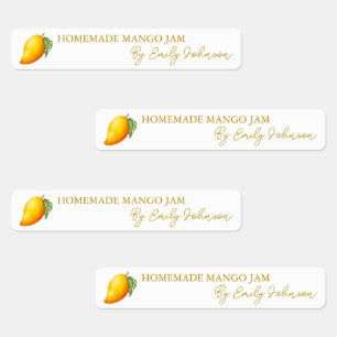 Etiqueta casera de mango jam Thin