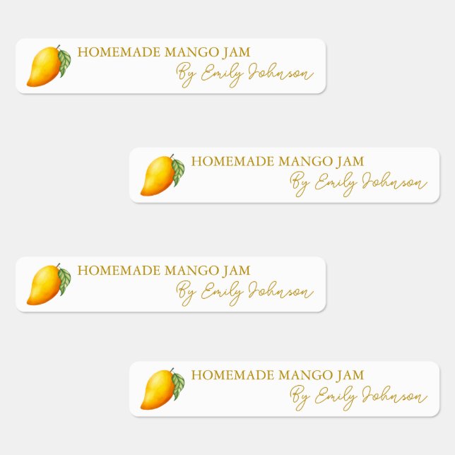 Etiqueta casera de mango jam Thin (Grupo)
