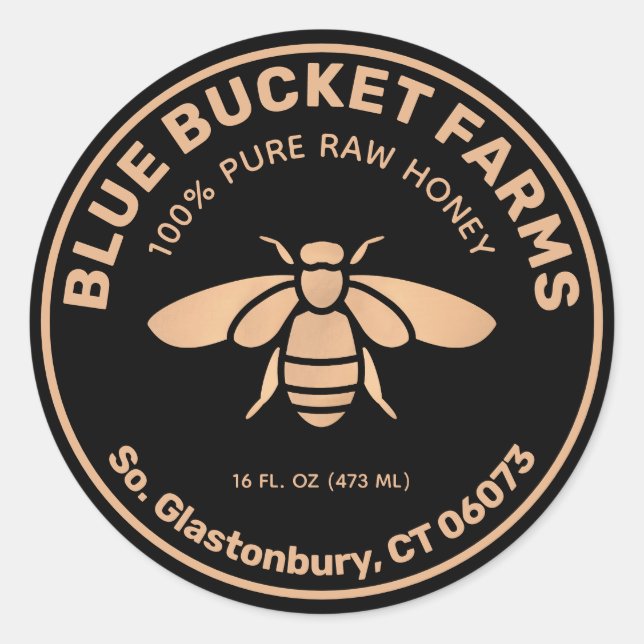 Etiqueta casera de miel de abeja (Anverso)