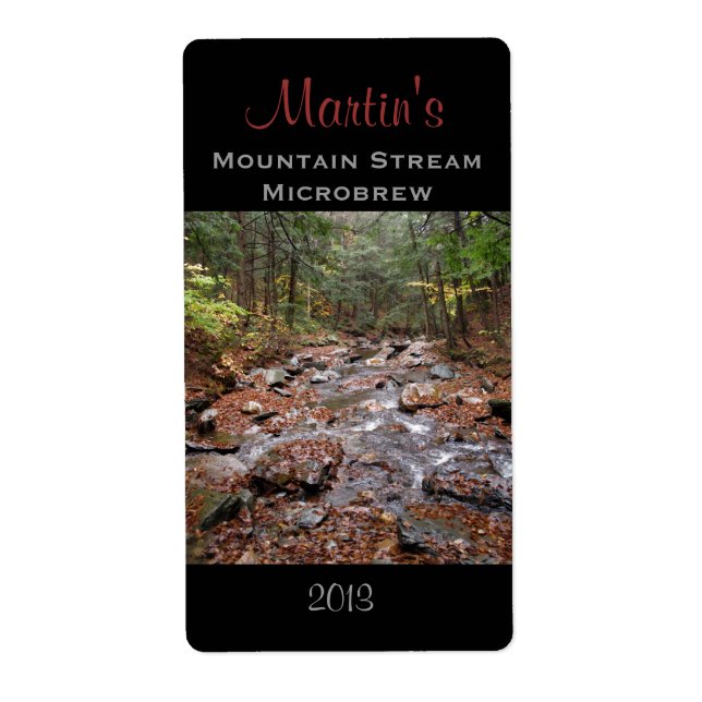 Etiqueta casera de Mountain Stream (Frente)
