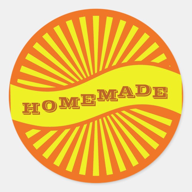 Etiqueta casera de pancarta de naranja y explosión (Anverso)