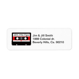 Etiqueta Cassette de cinta de mezcla de música de los años