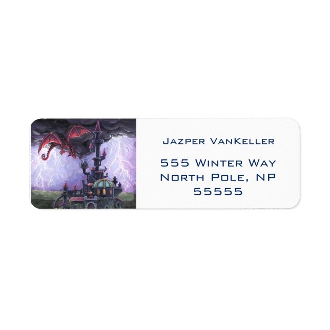 Etiqueta Castillo de Dragon (Frente)