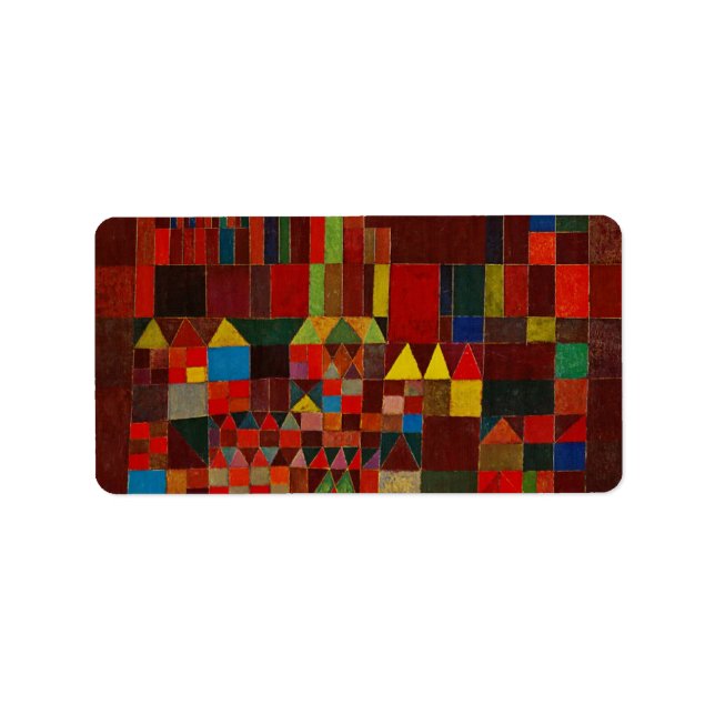 Etiqueta Castillo Y Sol Paul Klee (Frente)