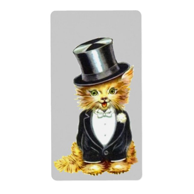 Etiqueta Cat Groom (Frente)