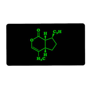 Etiqueta Catnip Nepetalactona Fórmula Química Molecular