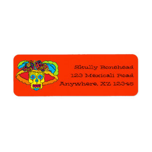 Etiqueta Catrina Sugar Skull