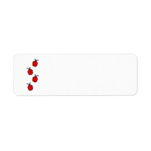 ETIQUETA CCLB CUTE RED PERSONALIZADO LADYBUGS