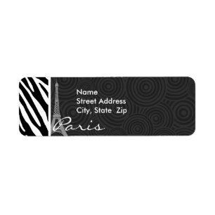 Etiqueta Cebra blanca y negra; París