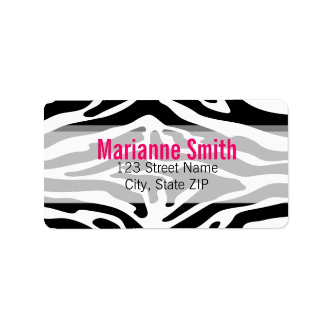 Etiqueta Cebra Funky (Frente)