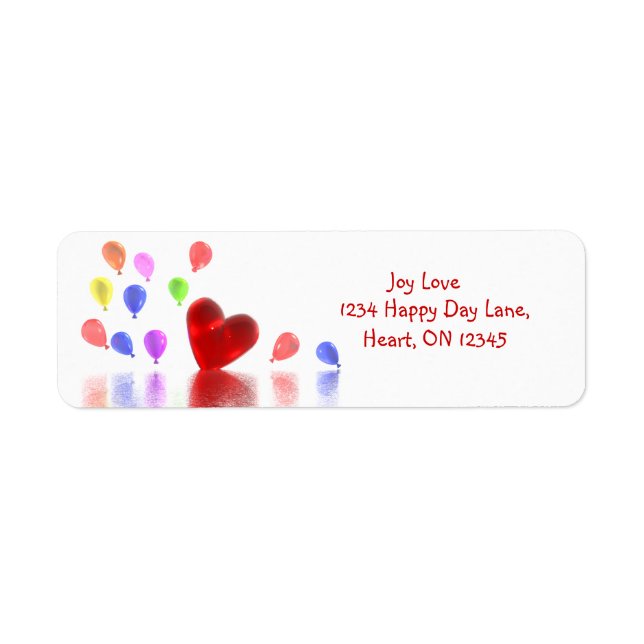 Etiqueta Celebración del día de San Valentín (Frente)
