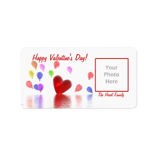 Etiqueta Celebración del día de San Valentín (fotograma) (Frente)