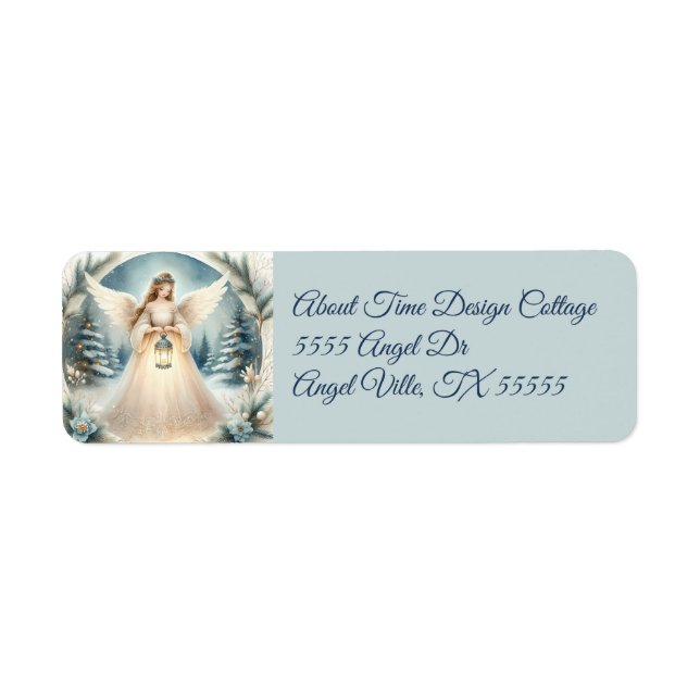 Etiqueta Celestial Winter Angel Lantern of Hope (Frente)