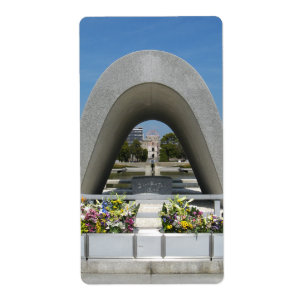 Etiqueta Cenotafio conmemorativo de Hiroshima